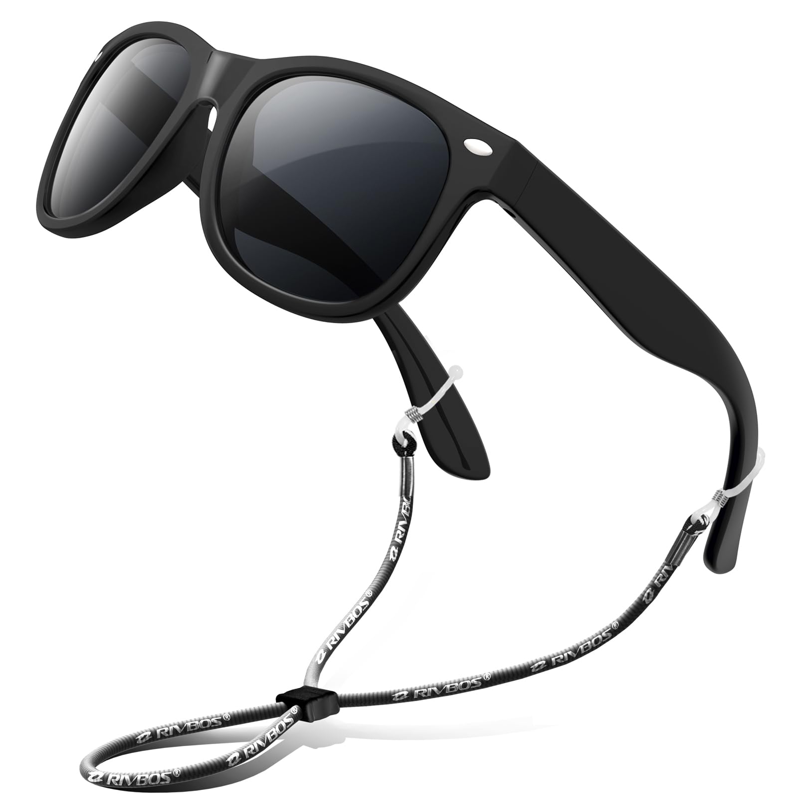 RIVBOS Kids Sunglasses Polarized UV400 TPE with Strap for Boys Girls RBK004 | Fl