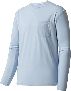 Bassdash Men’s UPF 50+ Performance Long Sleeve T-Shirt UV Sun Protection Fishing Hiking Sports Shirts