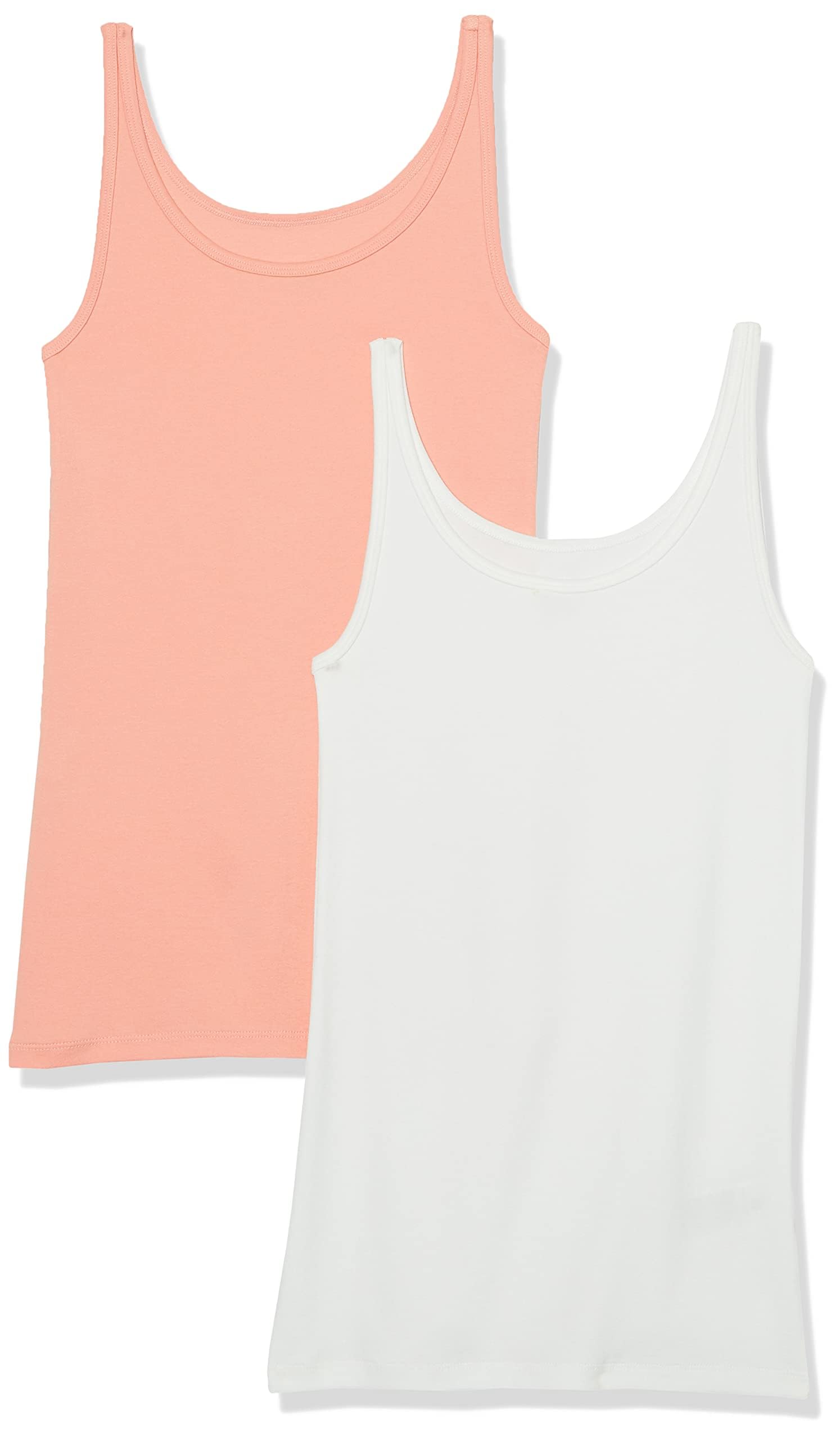 Amazon Essentials Women's Slim-Fit Thin Strap Tank Top, Pack of 2