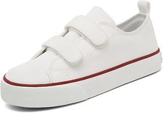 Toddler Little Kid Cushioned Canvas Shoes Slip On Sneakers Soft and Durable