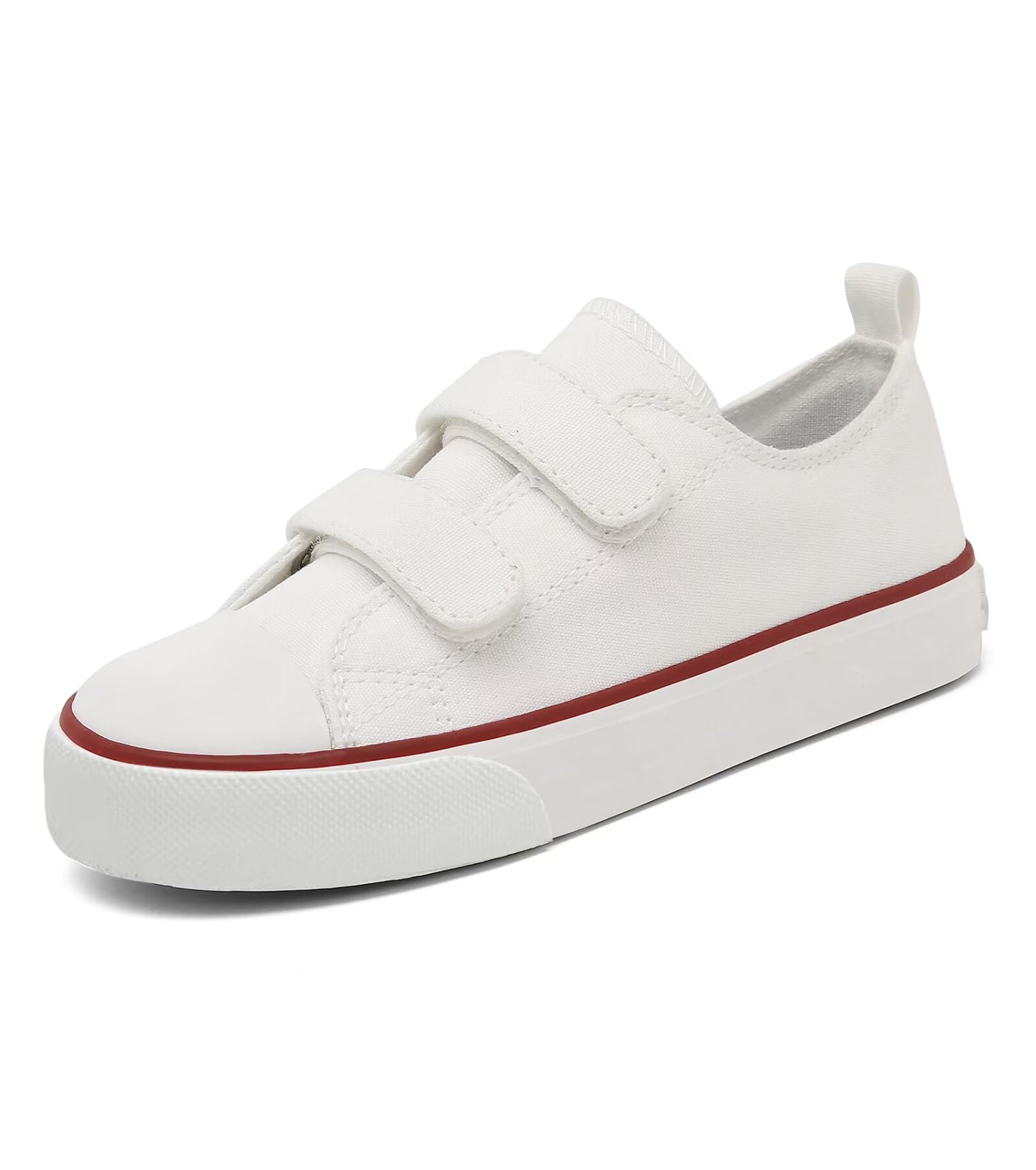 Toddler Little Kid Cushioned Canvas Shoes Slip On Sneakers Soft and Durable