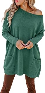 CHICME Oversized Sweaters for Women Casual Knit Pullover Tops Fall Outfits
