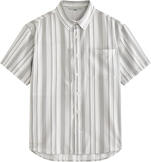 maamgic Camisa de manga corta con botones UPF 50+ para hombre, para verano, playa