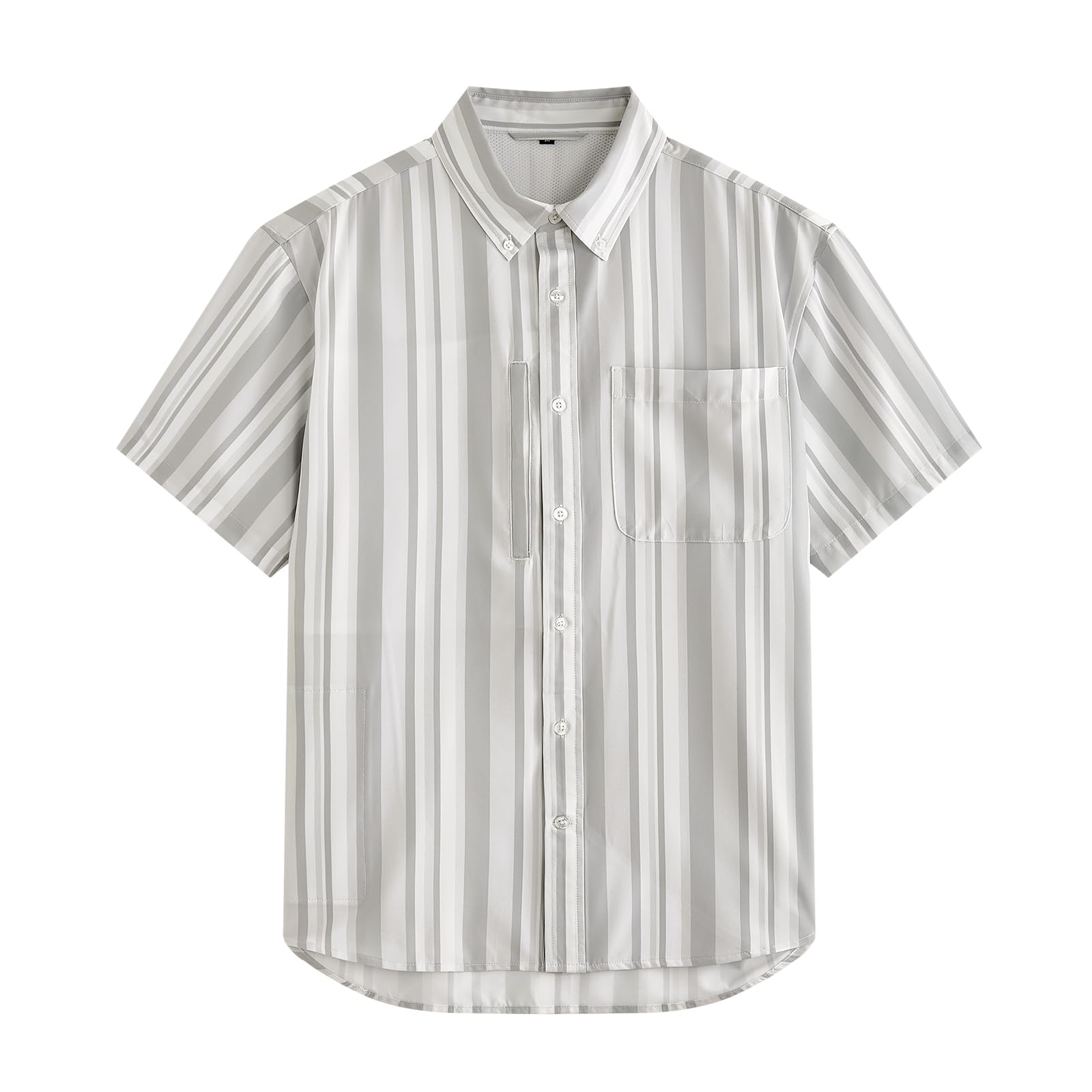 maamgic Camisa de manga corta con botones UPF 50+ para hombre, para verano, play