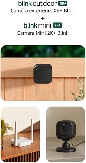 Blink Outdoor XR+ and Mini 2K+ — Extended range wireless Outdoor 4 cameras and plug-in 2K indoor camera. Sync Module XR+ included — 3 camera system