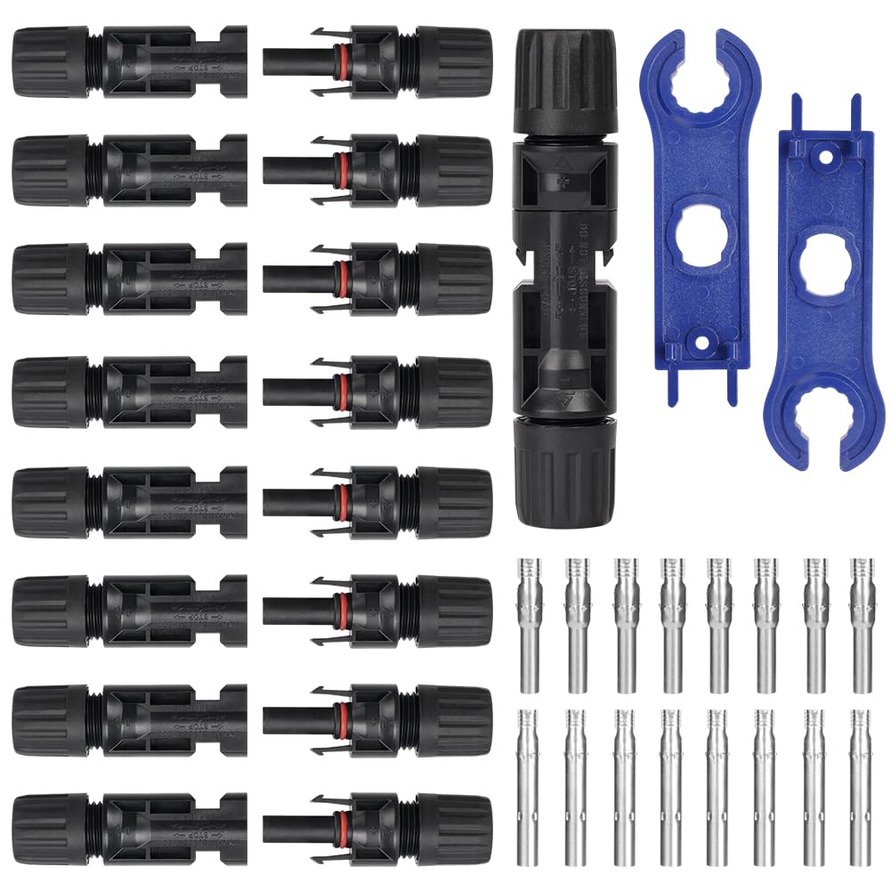 URAQT Solar Connector, 8 Pair Male/Female Solar Plug, IP67 Waterproof Photovolta