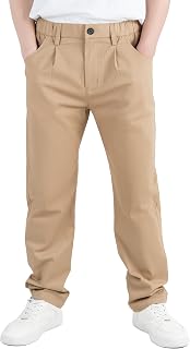CAMLAKEE Hosen für Jungen Chinohose Kinder Jungs Stoffhose Gerader Passform mit Reißverschluss