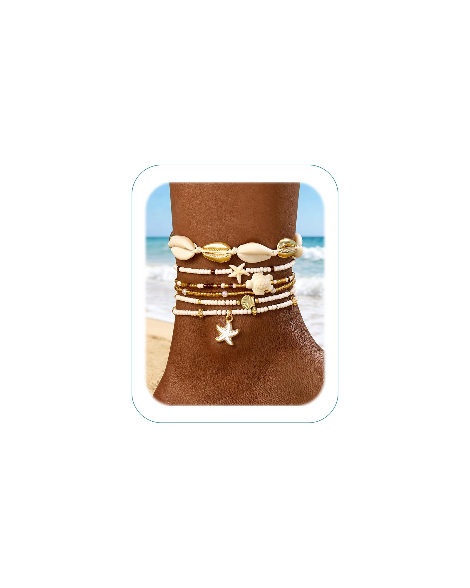 iF YOU Gold Ankle Bracelets for Women, 14k Gold Plated Waterproof Cuban Link Cha