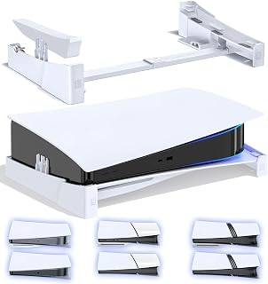 OIVO PS5/Slim/Pro Horizontal Stand for Disc & Digital Console, Stable PS5 Accessories Base Stand with Upgraded Support Rods on Bottom & Scalable Design for PlayStation 3 Skins