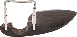 1Pcs Yootones Violin Ebony Chin Rest Chinrest Wood with Standard Bracket for 3/4 4/4 Violin (Black)