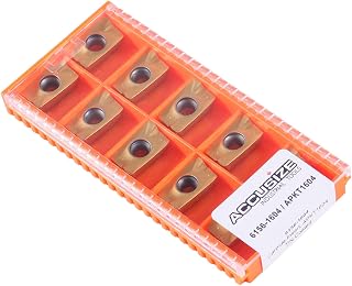 Accusize Industrial Tools APKT1604 TiN Coated Carbide Inserts for Machining Steel, 10 Pc Set, 0056-1604x10