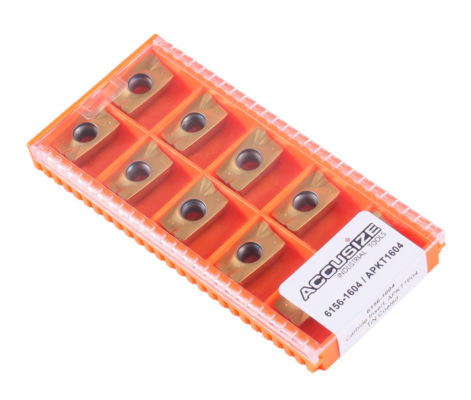 Accusize Industrial Tools APKT1604 TiN Coated Carbide Inserts for Machining Stee