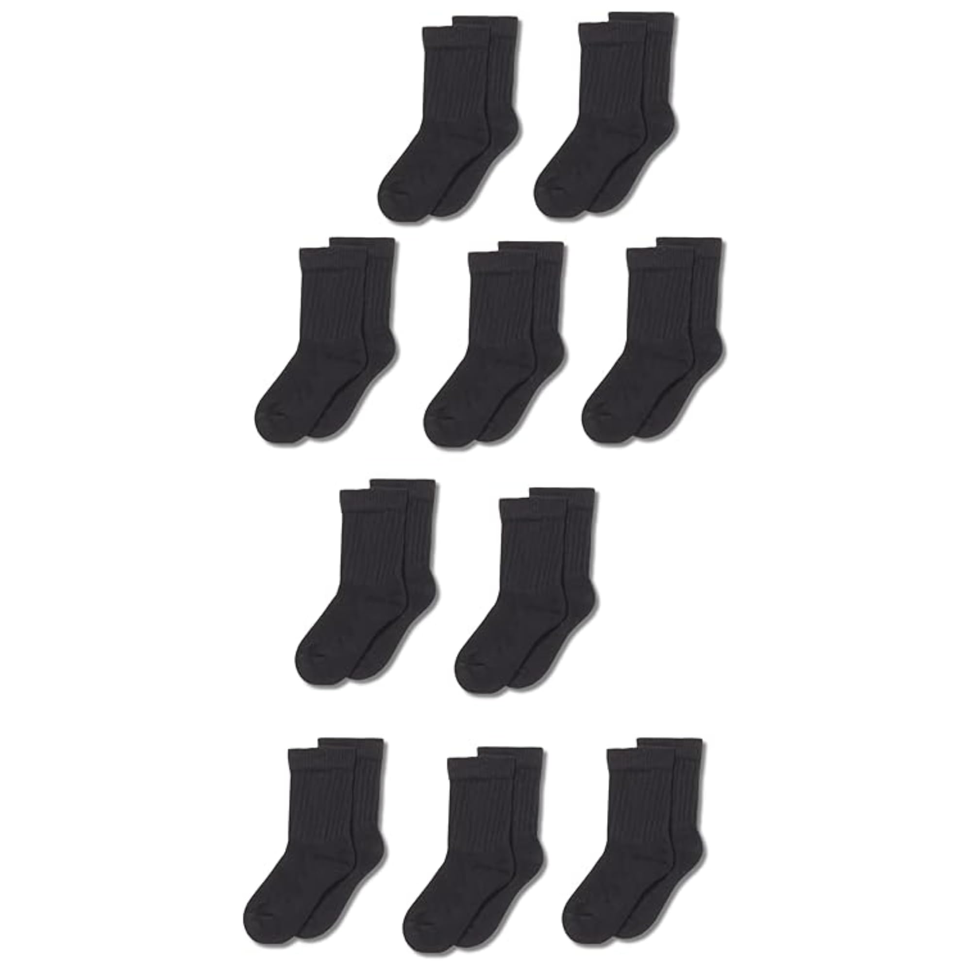 Amazon Essentials Kids' 10-Pack Cotton Crew Sock