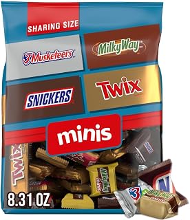 SNICKERS, TWIX, MILKY WAY and 3 MUSKETEERS Soccer Watch Party Candy Individually Wrapped Chocolate Candy Bars Football Variety Pack, Sharing Size, 8.31 Oz Bulk Bag