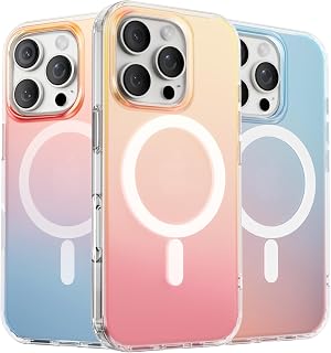 ORNARTO for iPhone 16 Pro Case,Iridescent Gradient,Shockproof Cover-Sunset