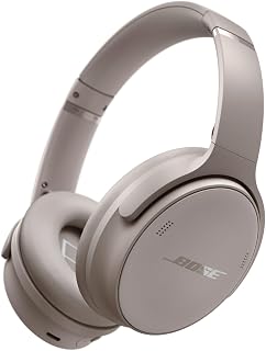 Bose QuietComfort Headphones - Wireless Bluetooth Headphones, Active Over Ear Noise Cancelling and Mic, USB-C Charging, Deep Bass, Up to 24 Hours of Playtime, Sandstone