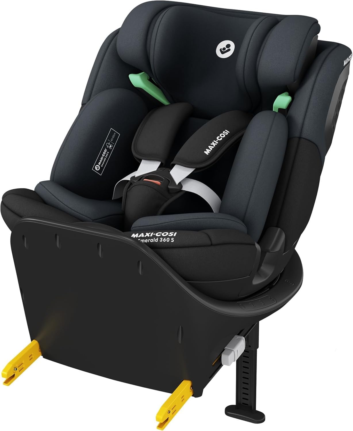 Maxi-Cosi Emerald 360 S i-Size, ISOFIX Car Seat, 40–150 cm, Tonal Black | Baby &