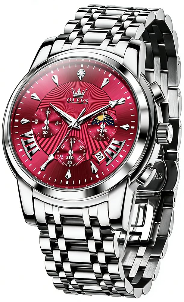 OLEVS Men Watches Luxury Waterproof Luminous Easy Read Chronograph Watches Full 