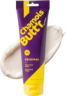 Chamois Butt’r Original Anti-Chafe Cream for Cycling, Running & Active Lifestyles - Helps Prevent & Soothe Chafing, Non-Greasy, Easy Rinse, Skin-Friendly Formula, Unscented - 8 oz Tube