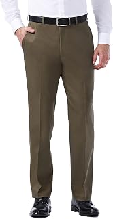 Haggar Mens Comfortable Straight Fit Flat Front Trousers Regular & Plus Sizes