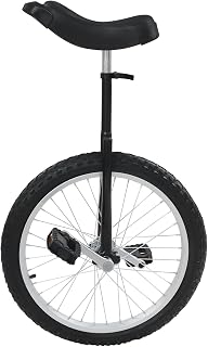 DYNAMI Unicycle with Excellent Steel Frame,Leakproof Tire,Adjustable Height,Curved PU Seat,Mute Bearing,Anti-Slip Designs,for Outdoor Sports Fitness Exercise
