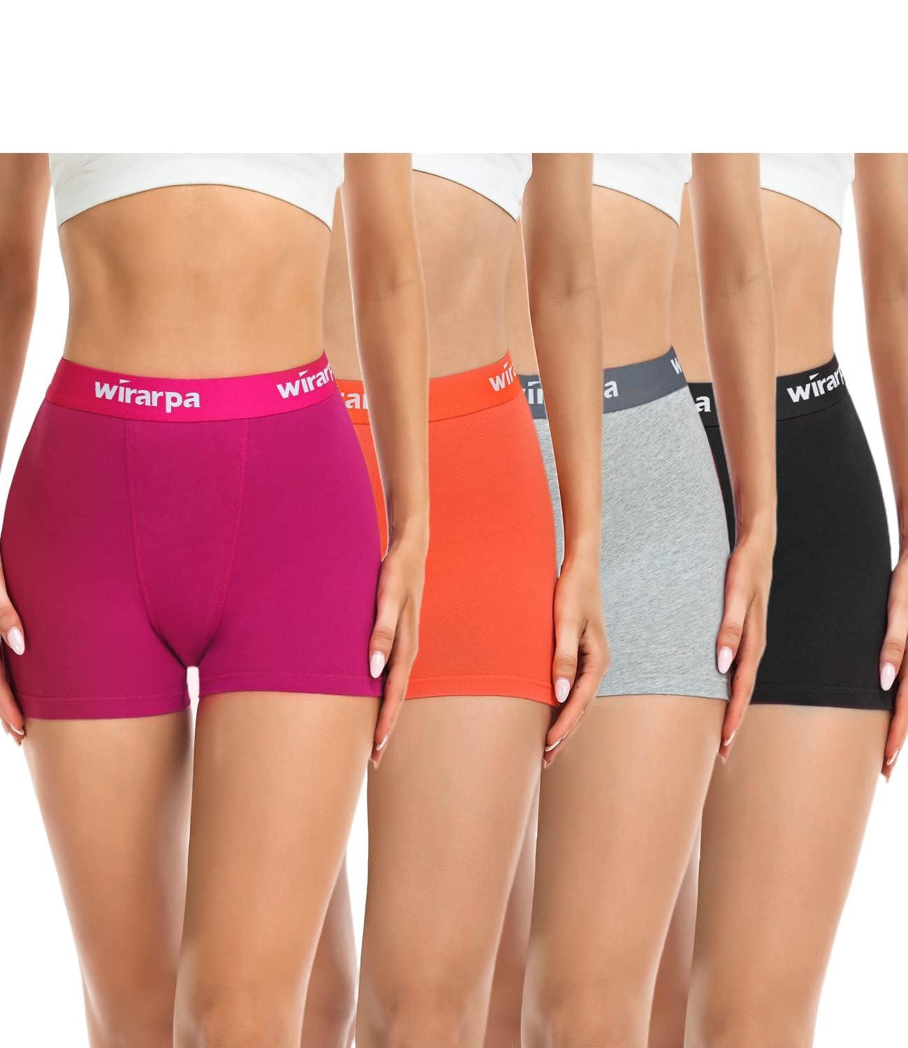 wirarpa Women's Cotton Boxer Briefs 3" Inseam Ladies Safety Boxer Shorts Anti Ch