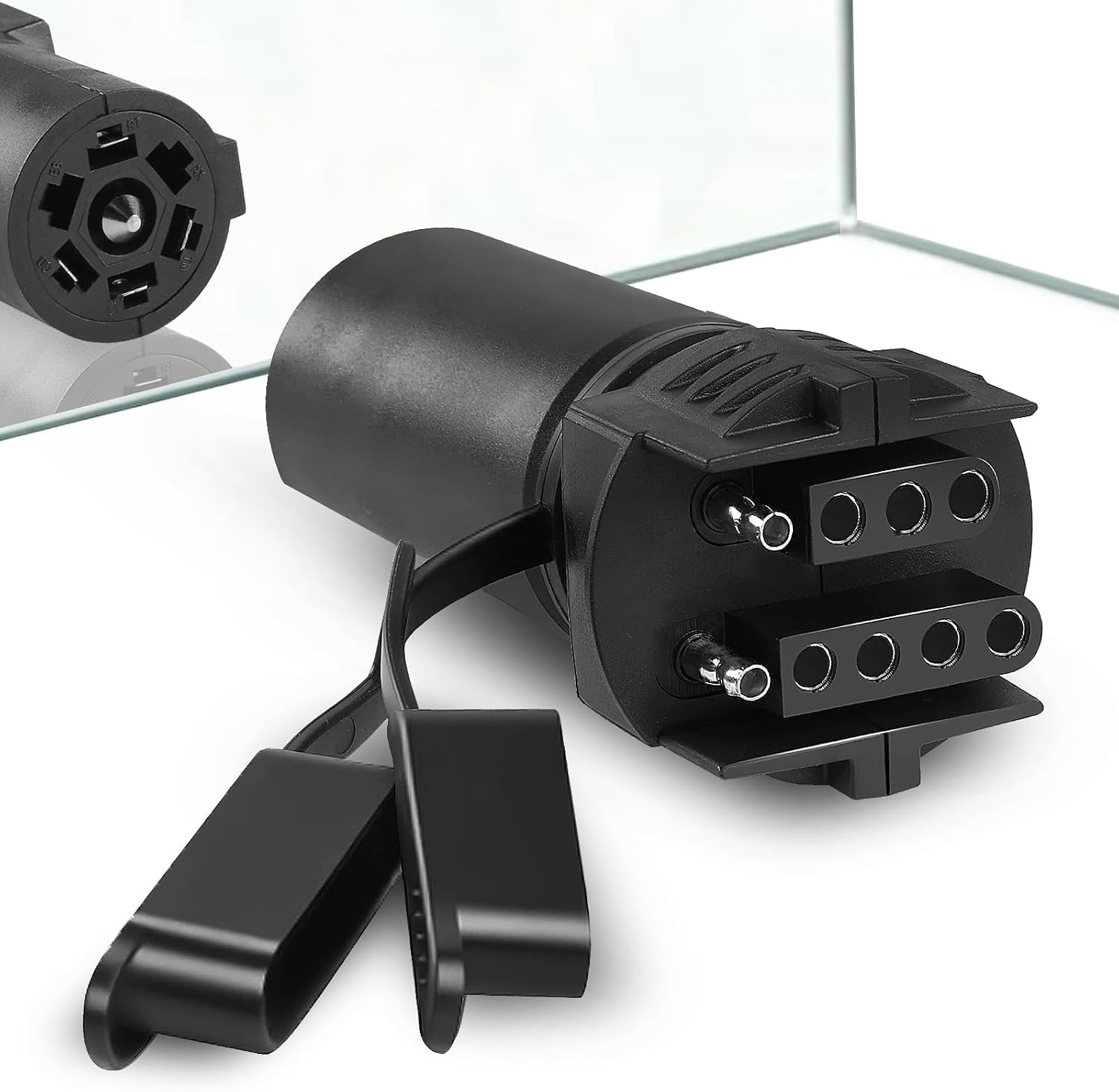 Jiomrzo 7 pin to 4 and 5 Pin Trailer Adapter, Upgraded 2-in-1 Design | Weatherpr