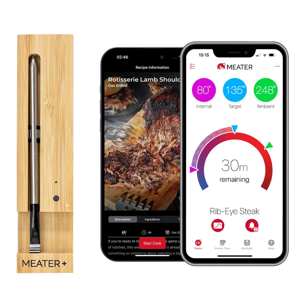 MEATER Plus | The smart wireless meat thermometer with 164 ft range for oven, gr