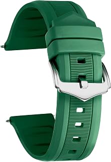BINLUN Silicone Watch Bands 12mm-28mm Sizes Sport Replacement Rubber Watch Straps for Men Women 7 Color (White/Red/Black/Blue/Orange/Grey/Green)