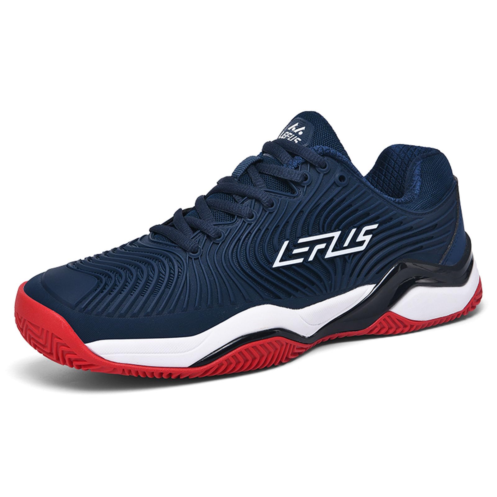 BLBK Men's Tennis Shoes, Badminton Shoes, Cushioned, Breathable Court Shoes, Squ