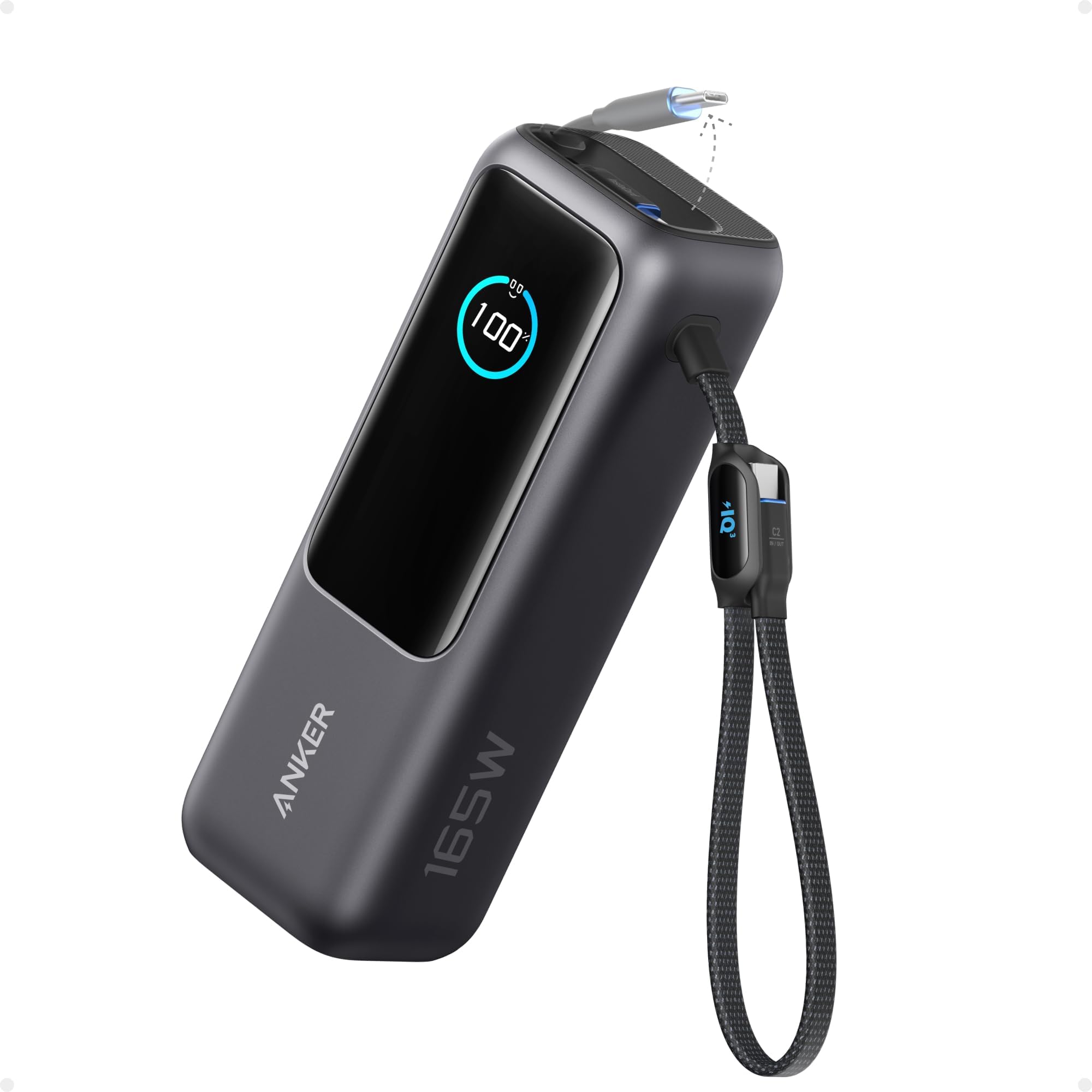 Anker Power Bank, 25,000mAh Travel Essential with 165W Total Output | 3 USB-C Po