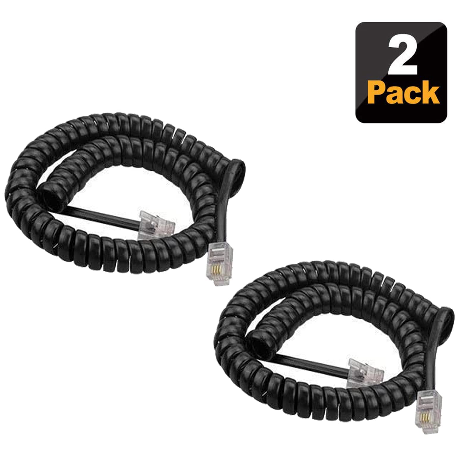 Telephone Cord, 4Feet Uncoiled Phone Cord Works with All Corded Landline Phones,