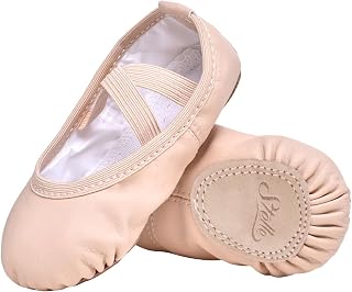 Stelle Ballet Shoes for Girls Toddler Soft Leather Split Sole | Ballet slippers, Dance shoes, Drawstring or no-drawstring design, Suede leather sole, Boys and girls, Little and big kids