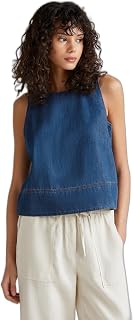 United Colors of Benetton Blusa 5DHJDH00Q Shirt, Blue, M Women, Blue, Medium