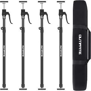 OUTIMATE Third Hand Support Pole Heavy Duty, Cabinet Jacks for Installing Cabinets with 70 KG Capacity and Expand from 125-290 CM, 4-PC