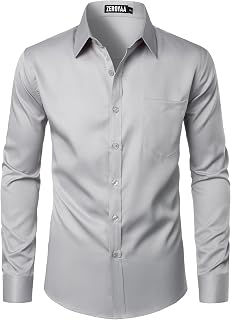 ZEROYAA Men's Modern/Fitted Button Down Shirt (Pack of 1)