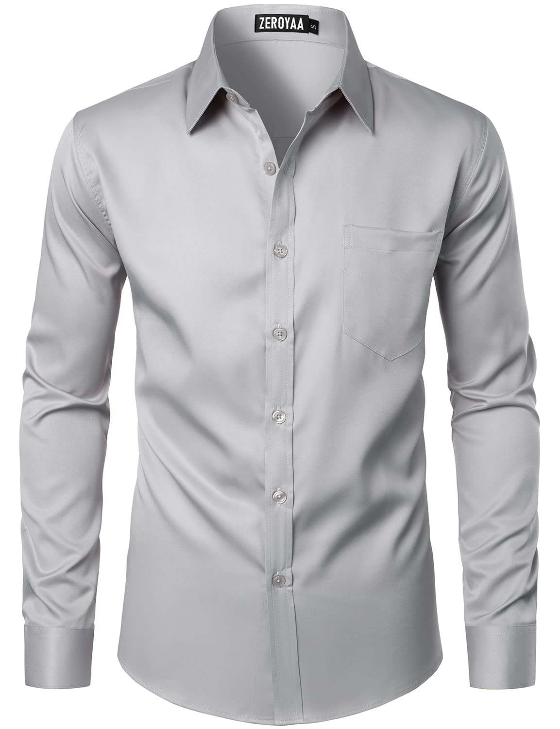 ZEROYAA Men's Modern/Fitted Button Down Shirt (Pack of 1)