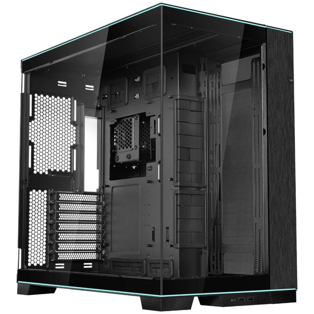 Lian Li O11D EVO RGB E-ATX Mid Tower Gaming PC Case, Tempered Glass, Black | Dua