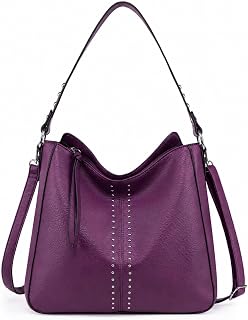 Montana West Hobo Bag for Women, Vegan Leather Crossbody Bag, Elegant Shoulder Bag for Women, Purple