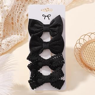 4Pcs/Set Lace Bows Hair Clips Solid For Cute Handmade Corduroy Hairpin Barrettes New Headwear Hair Accessories Gift