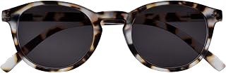 OPULIZE Zen Sun Reader Glasses Small Round Frame Spring Hinges Scratch-Resistant Tinted Lens UV400 Protection Light Brown Tortoiseshell Men Women S24-1T +1.50