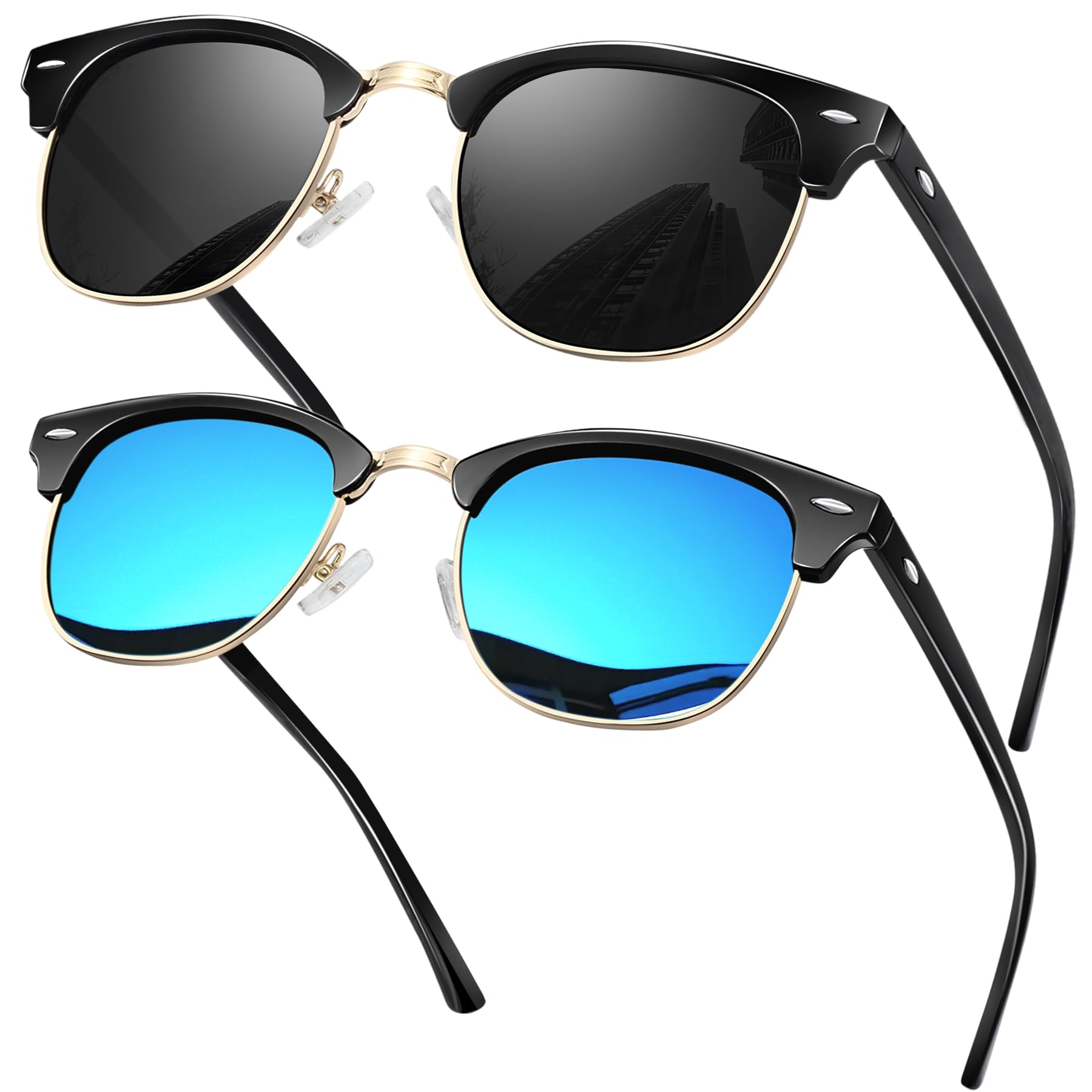KANASTAL High Protection Polarised Sunglasses for Men Women Retro UV400