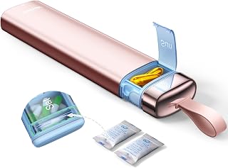 Vaydeer Metal 7 Day Pill Organizer with Built-in Desiccant Compartment, Airtight Weekly Travel Pill Box with Carry Handle, Slim Slide-Out Pill Case for Medication, Vitamins & Supplements (Rose Gold)