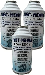 First-Premium AC Replacement Refrigerant R134a R12 Compatible - 6oz/3 Pack | Environment-Friendly Formula, Provides Cooling Performance, Works With Many Air-Conditioning Lubricants, Seals & Compressors
