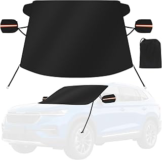 Car Windshield Cover for Ice and Snow, Front Car Windshield Snow Cover, 600D Oxford Fabric, Waterproof Winter Car Accessories Winter Protection for Cars, SUVs, Trucks