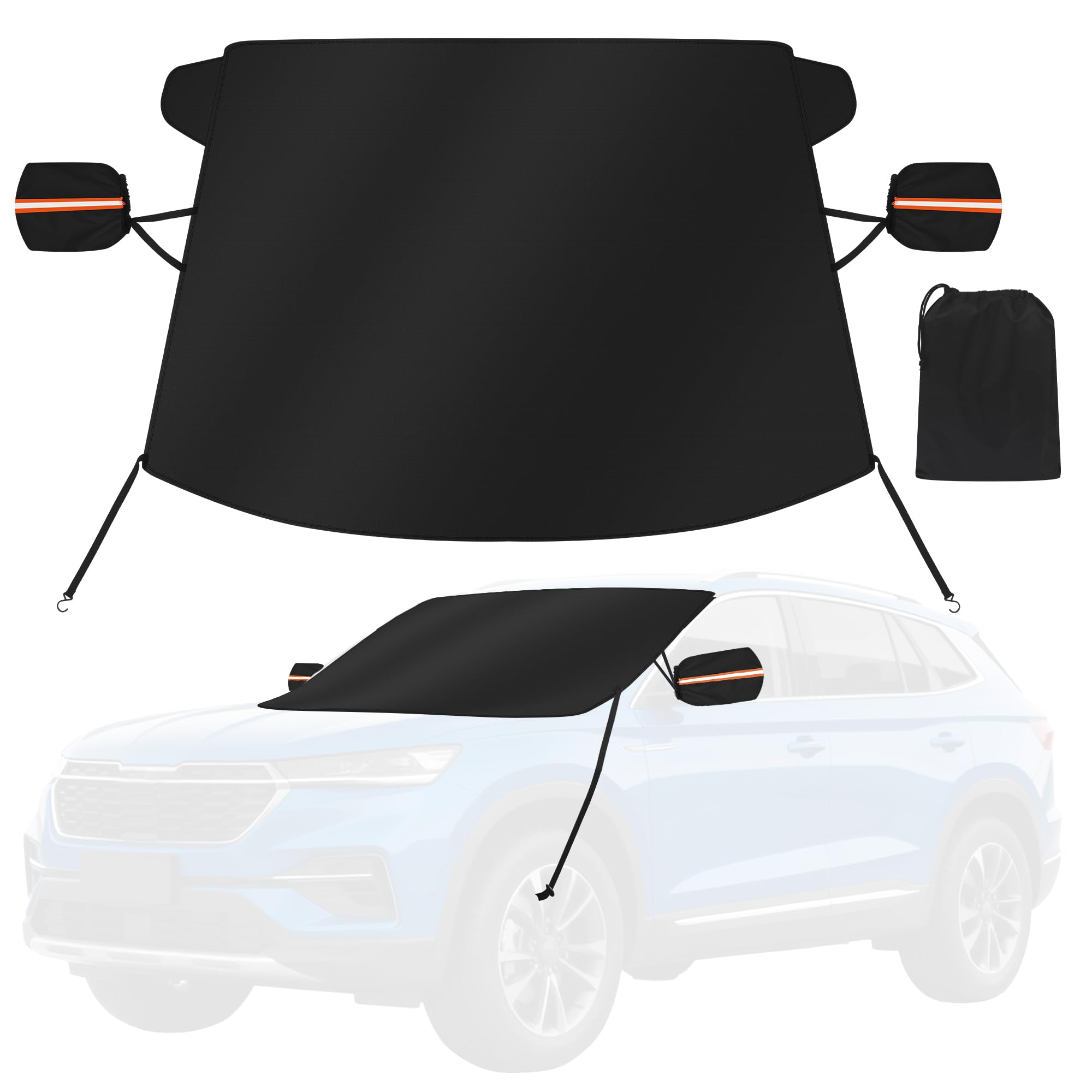 Car Windshield Cover for Ice and Snow, Front Car Windshield Snow Cover, 600D Oxf