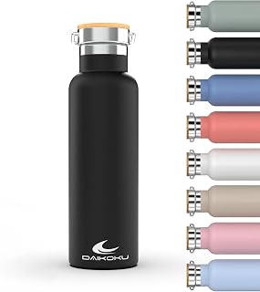 Daikoku Stainless Steel Water Bottle – 500 ml – Thermal Bottle – Cold 24 Hours and Hot Beverages 12 Hours – Leak-proof Water Bottle – Double Wall BPA Free – Thermal Bottle – Black