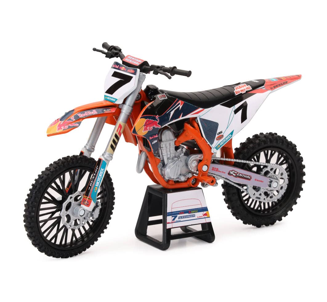 New-Ray Motorcycles 1:12 Compatible with KTM 450 SX-F Red Bull KTM #7 Aaron Ples