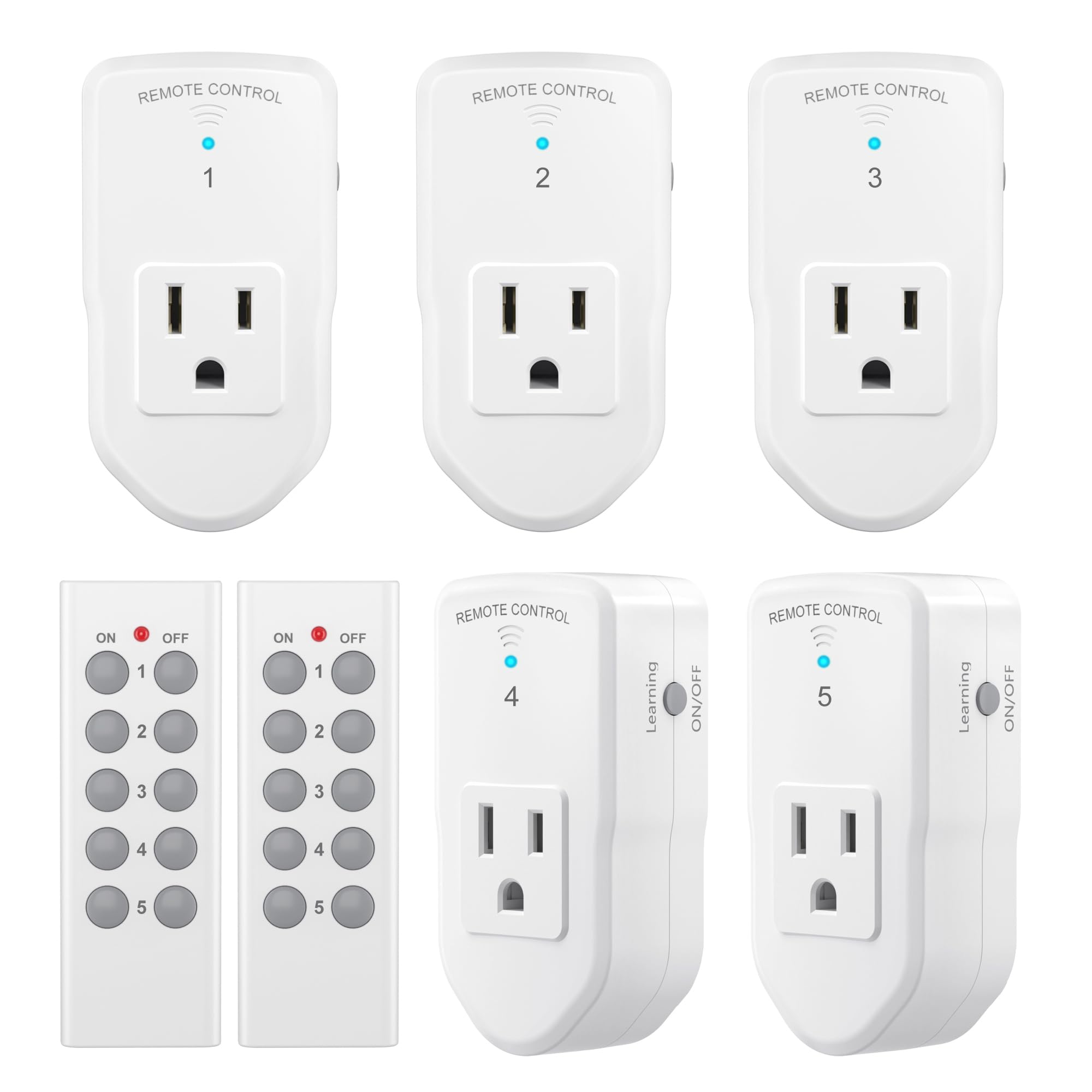 BN-LINK Wireless Remote Control Outlet Electrical Switch for Lights, Fans, Chris
