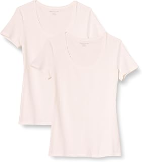 Amazon Essentials Women's Classic Fit Crew Neck Short Sleeve Cotton T-Shirt, Pack of 2 (Available in Plus Size)